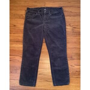 J Crew Womens Charcoal Gray Stretch Corduroy Pants 28S